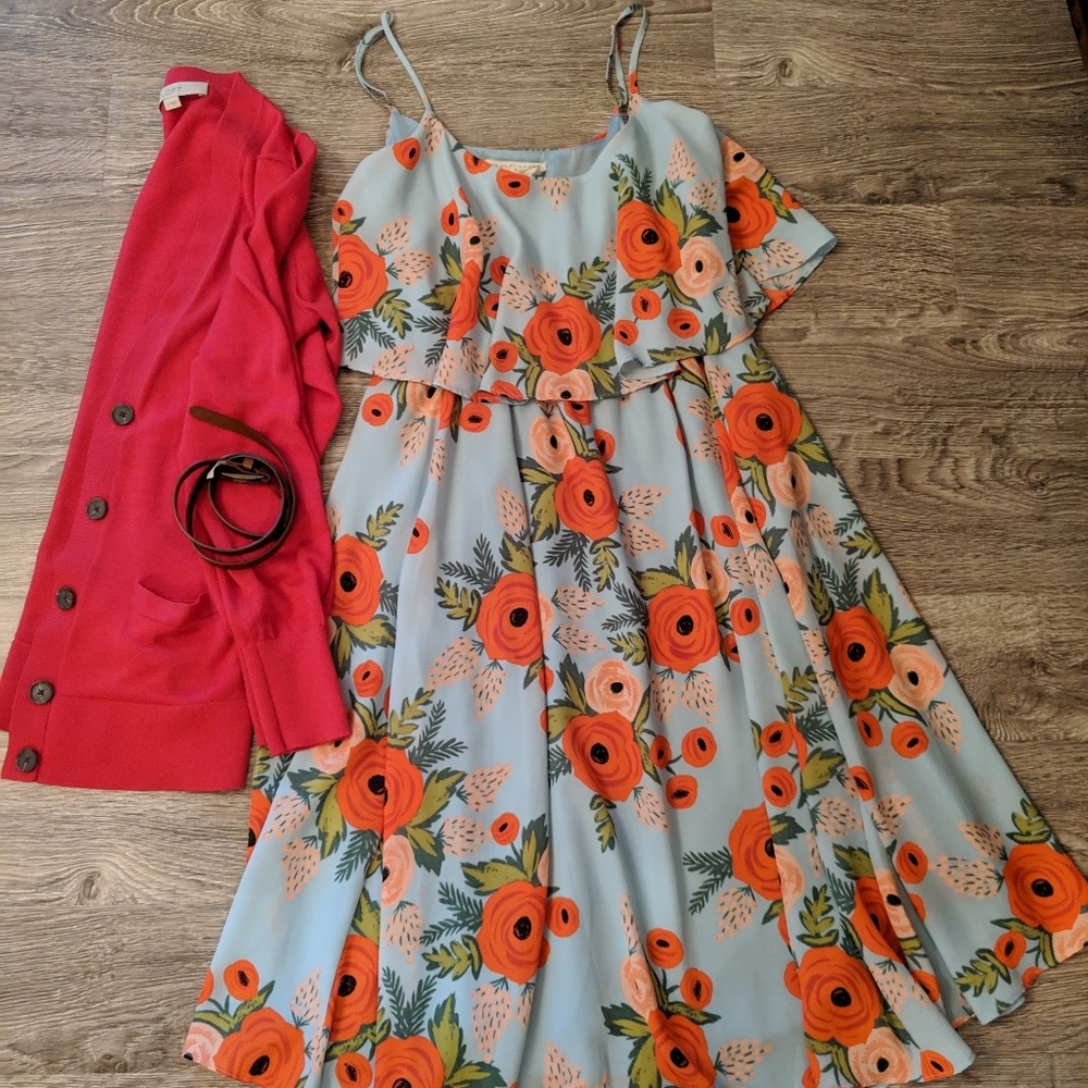 Anthro paper crown dress